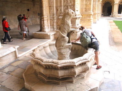 Statue of St Jerome's Lion.
